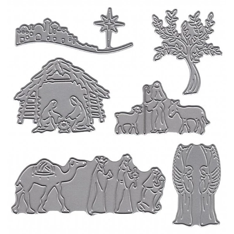 Nativity Metal Cutting Dies Stencil for DIY Scrapbooking Photo Album Embossing Paper Cards Making Decorative Crafts Die Cuts