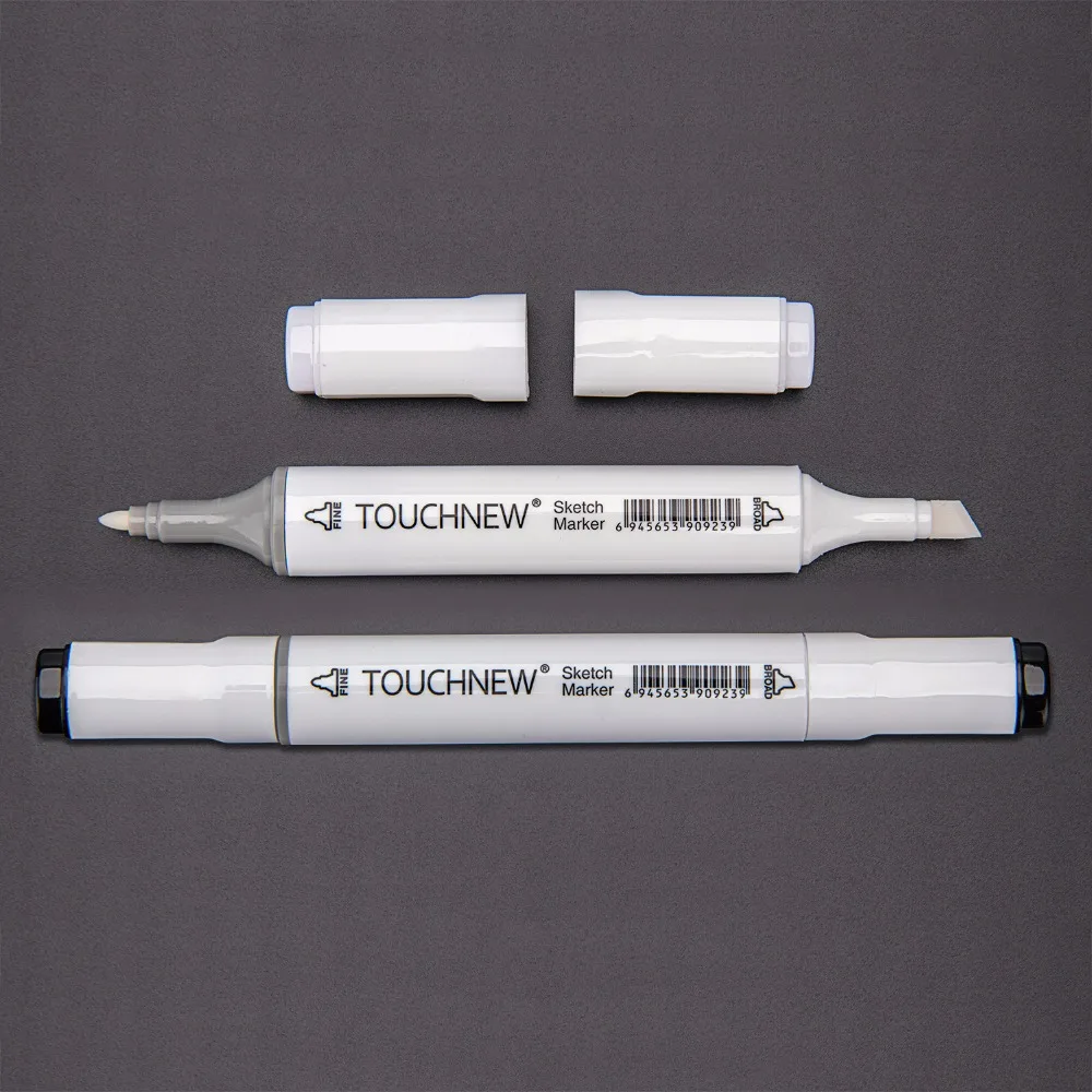 TOUCHNEW 12/30Color Cool Gray Marker Warm Gray Marker Set Dual Tips Alcohol Based Art Marker for Drawing Manga Mark Art Supplies