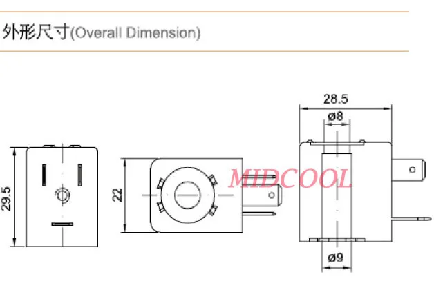 4V210 series magnetic contactor plug 3 solenoid valve coil 12v 24v 110v 220v DIN43650B