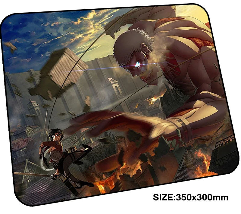 attack on titan mousepad gamer 350x300x3mm gaming mouse pad High-end notebook accessories laptop padmouse locrkand ergonomic mat