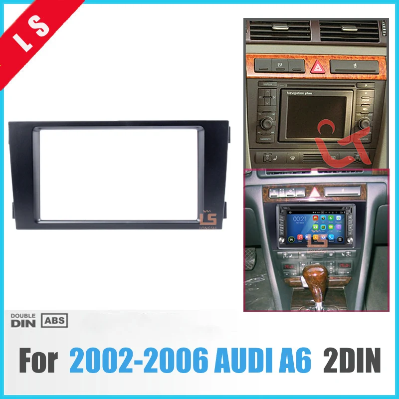 

Автомобильная рама для Audi A6 2002-2006, 2 DIN, Черная