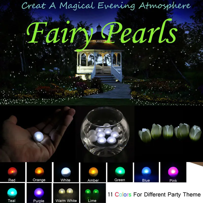 

48pcs*Multicolor Flashing Ball Waterproof Fairy Pearls Floating Pool Lights wedding party decorations festival home garden light