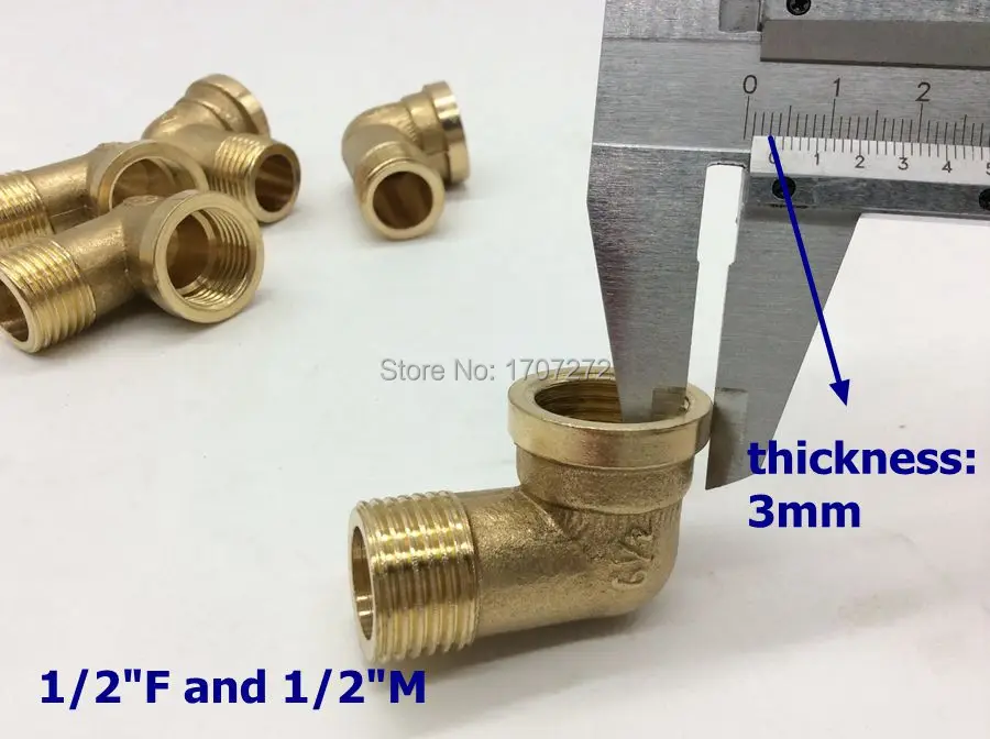 

free shipping G1/2" male and G1/2" female brass coupling, brass connector elbow.copper elbow, copper fitting, brass elbow