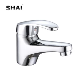 SHAI Classic Bathroom Basin Faucet Elegant Water Tap Chrome Finish Faucet Single Handle Faucets Brass Water Mixer Tap SH2706