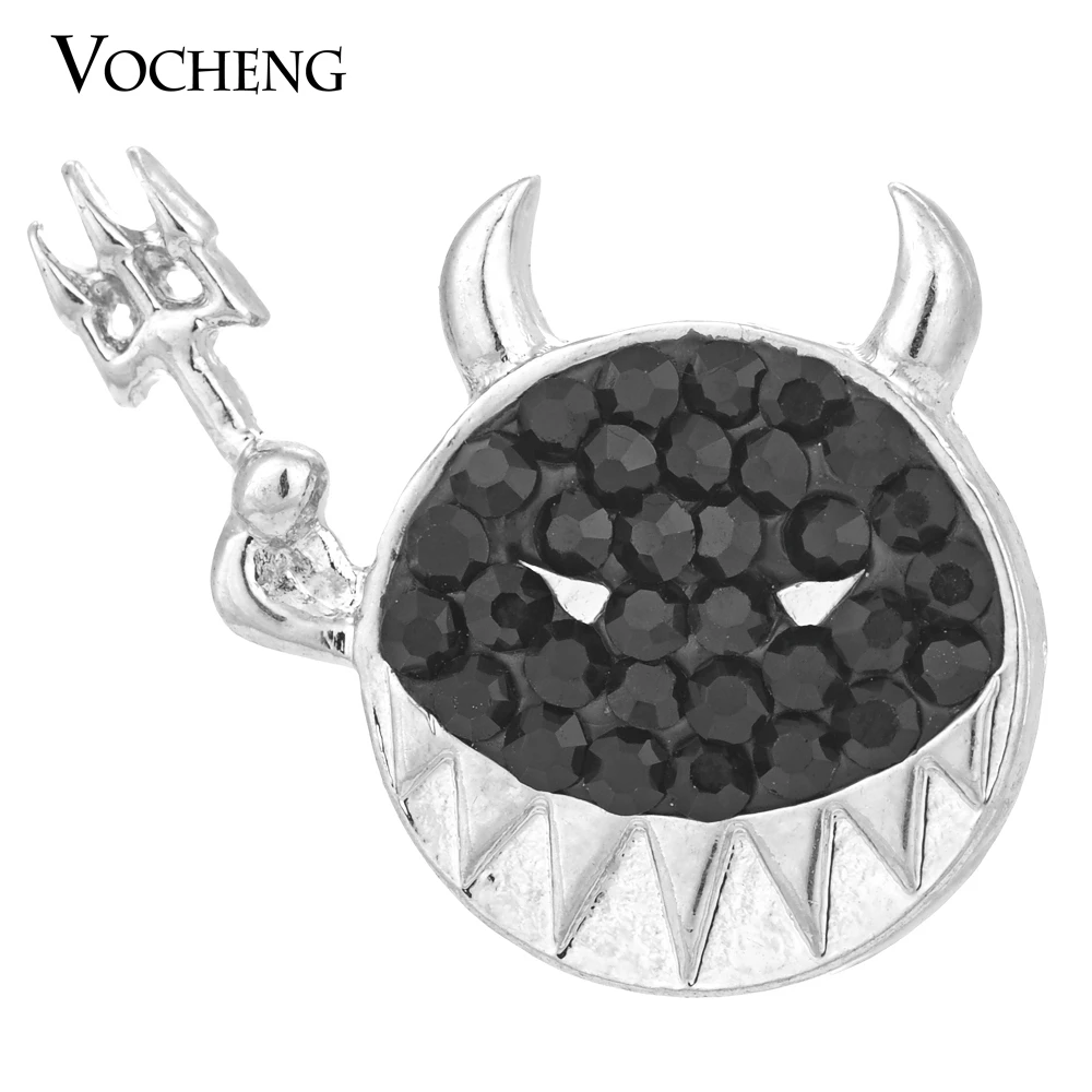 Vocheng 18Mm Hallowmas Gift Charms Sieraden 3 Kleuren Bling Crystal Snap Charms Vn-1051