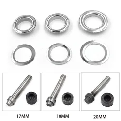 Diâmetro Interno Metal Hole para Roupas e Acessórios, Ilhós Anéis, rebites, Snaps, Ferramentas de Instalação Ilhó, 17mm, 18mm, 20mm, 50 Sets