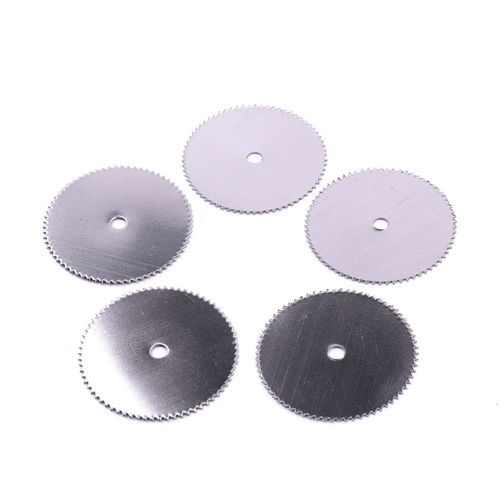 5/10/50Pcs 22Mm เหล็กไม้ใบเลื่อยวงเดือนตัดใบมีดตัดสำหรับโรตารี่ Dremel เครื่องมือ