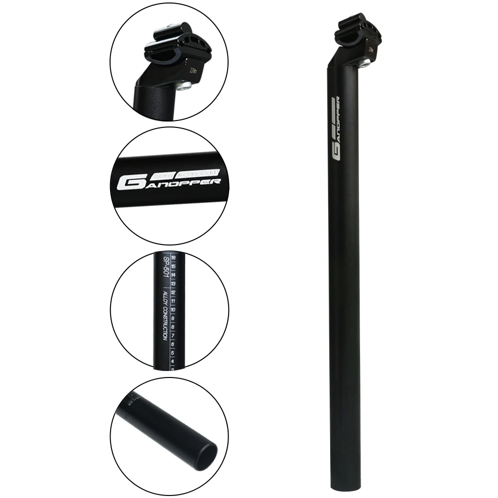 Bicycle seatpost 25.4 27.2 28.6 30.9 31.6 350/450mm Long fixed gear MTB Mountain Road Bike Extension Seat post Tube Saddle pole