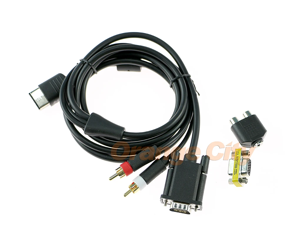 For SEGA Dreamcast VGA High Definition Cable RCA Sound Adapter HD box PAL NTSC