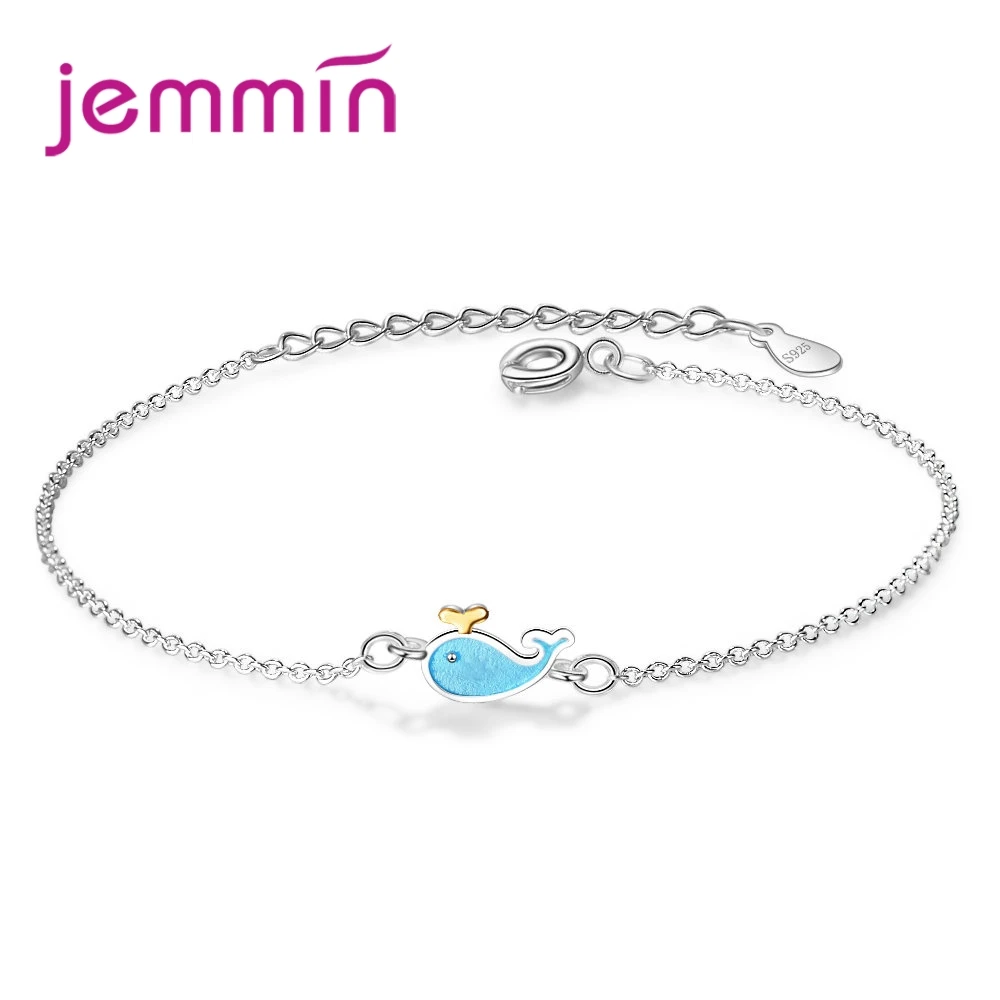 

Best Birthday Gift For Daughter Sister Cute Whale Shape Opal Brand Bracelet High Quality 925 Sterling Silver Hot Sale