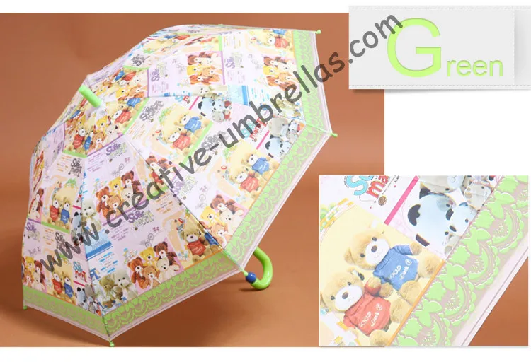 

Children umbrella,kid EVA umbrella--Little bear,auto open.8mm metal shaft and fiberglass ribs,safe open kid umbrellas,universal