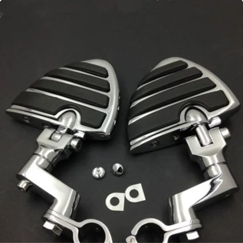 

1" 25mm Wing Footpegs Male Mount Clamps for Hond GoldWing GL1800 1500 1100 1200 Kawasaki VN400 VN800 VN900 Yamaha XVS1300 XVS650