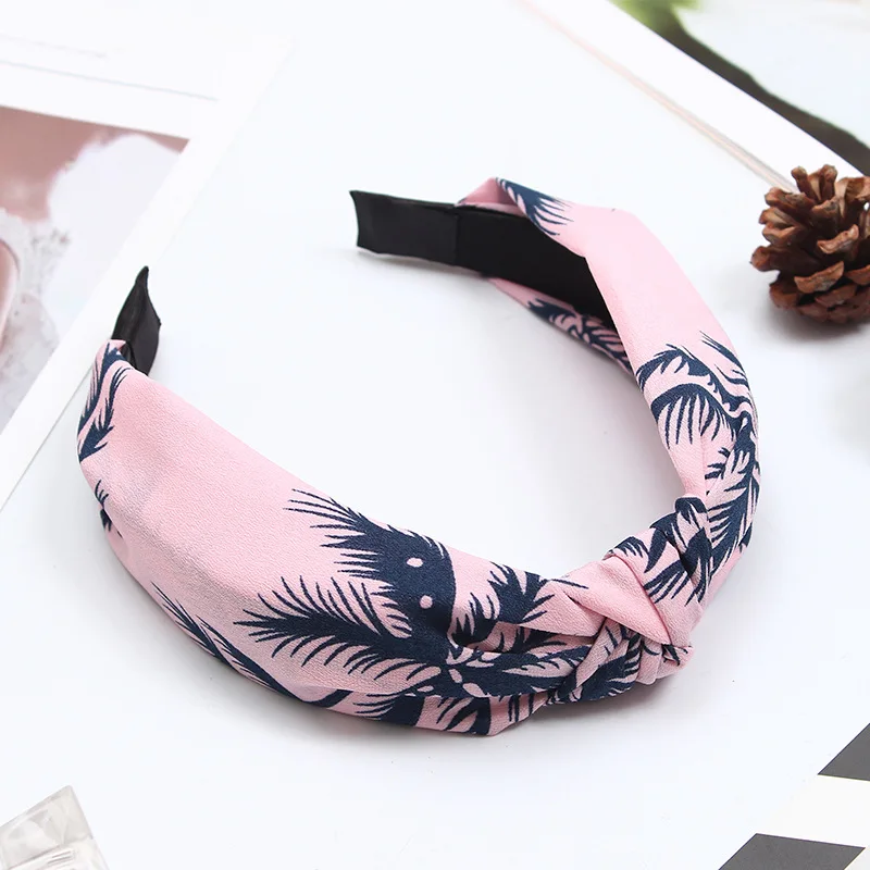 Bohemian Style Flower Hairband Top Knot Twist Turban Trendy Floral Print Headband For Women Girls Hair Accessories Drop Shipping