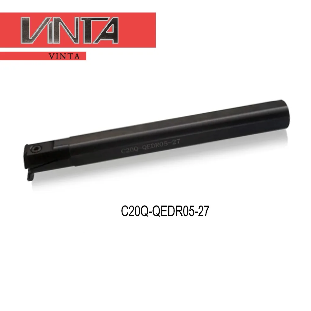 CNC lathe internal grooving and turning tool holder C20Q-QEDR05-27/C25R-QEDR07-33/C32S-QEDR09-42 boring holder bar