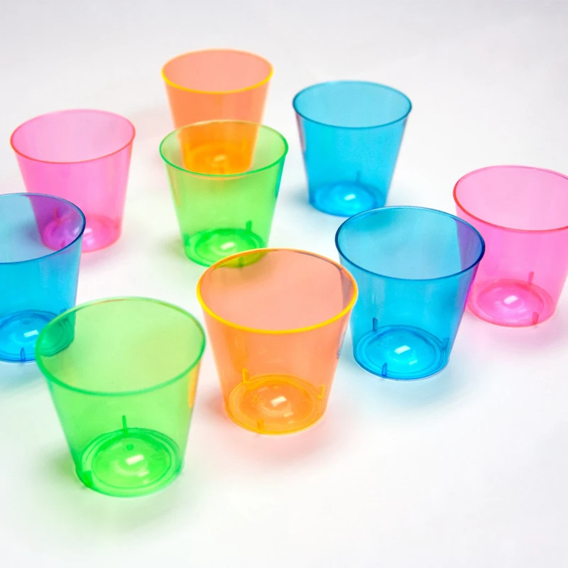 30 Pieces x Home Party Wedding Disposable Tableware Supplies, H40*D38mm, 30ml Assorted Colored Shot Cup