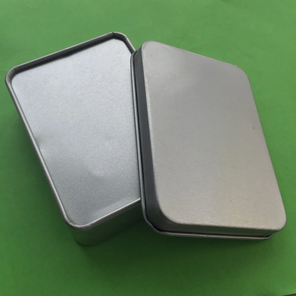 J274Y Small Iron Box 9*6.5*2.5cm Silver Color DIY Model Parts Rectangle Storage Box