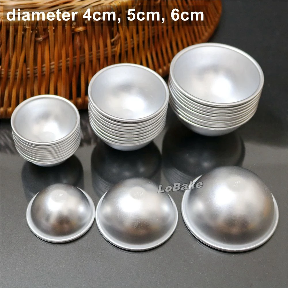 (30pcs/lot) New arrivals 3 sizes(10pcs/size) small half-ball shape aluminium pie pudding jelly egg tart mold for cooking tools