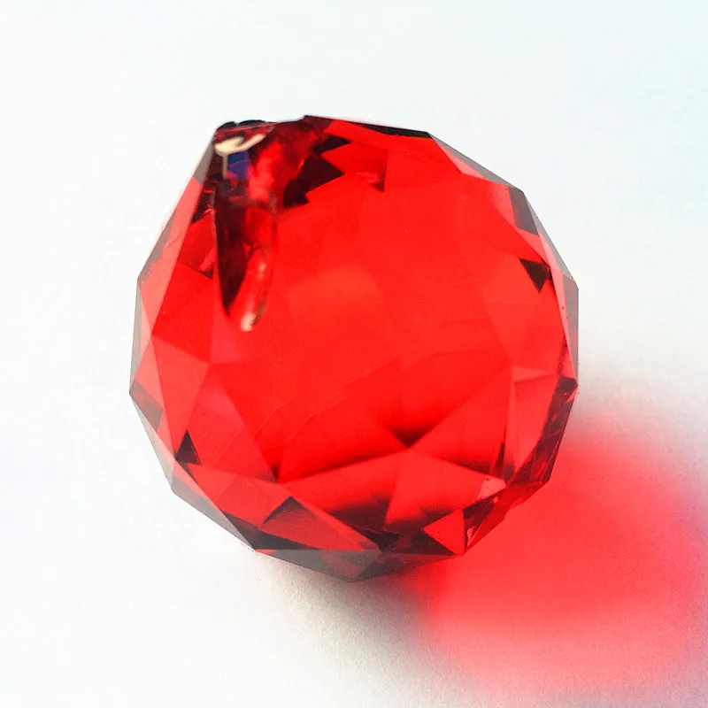 

Whole Sale Price Crystal Feng Shui Sphere Guaranteed K9 Red Faceted Balls 40mm For Christmas Tree Decoration Glass Lamp Parts