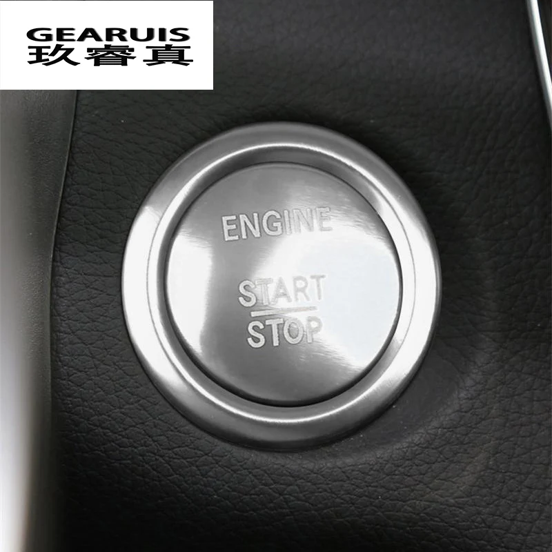 Car Styling ENGINE START STOP switch off Buttons Cover Sticker Trim for Mercedes Benz C Class W205 GLC X253 Interior Accessories