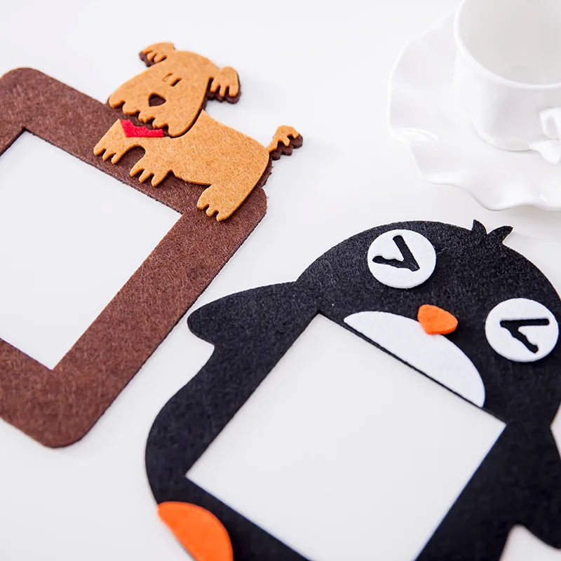 Cartoon Animals Felt Hollow-out Switching Sticker Cute Home Decoration Wall Decals Affixed Hollow Switch Socket Decor No Glue