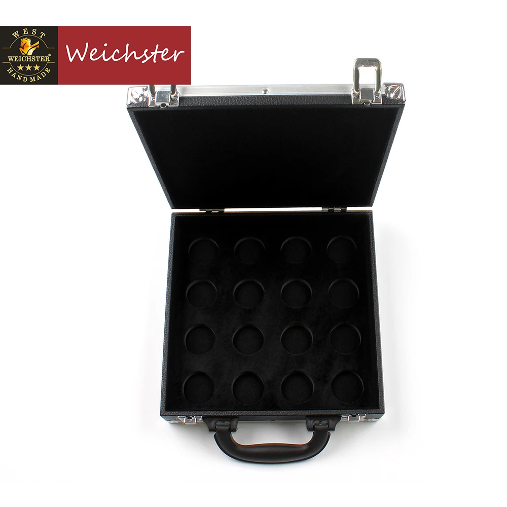 Weichster Deluxe Zwart Biljart Snooker Pool Ball Case Match Full Size Houdt 16/22 Ballen