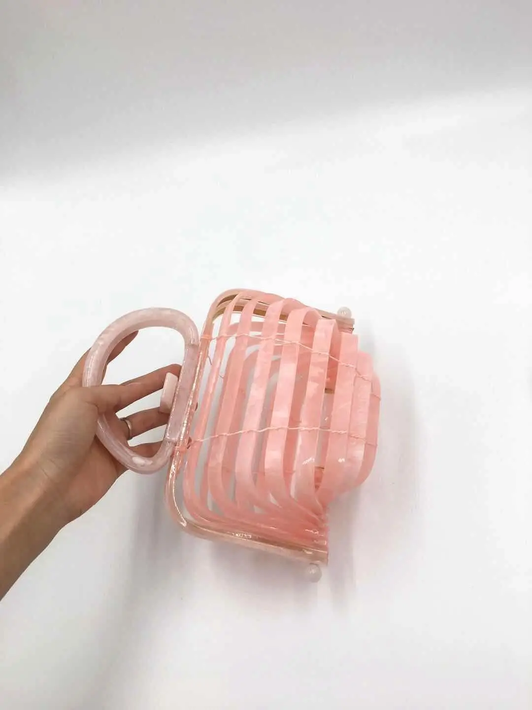 2018 New Brand Hand Bag On Vacation Sandy Beach Hollow Out Archives Bamboo Weaving Bag Acrylic Purse Clutch Box Evening Bags