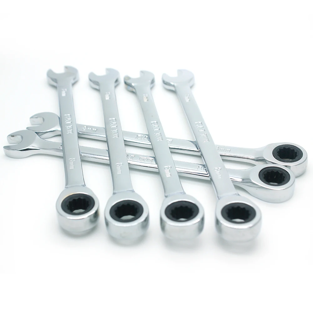 Ratchet Combination Wrench Metric Spanner for Repair Hand Tools A Set of Key