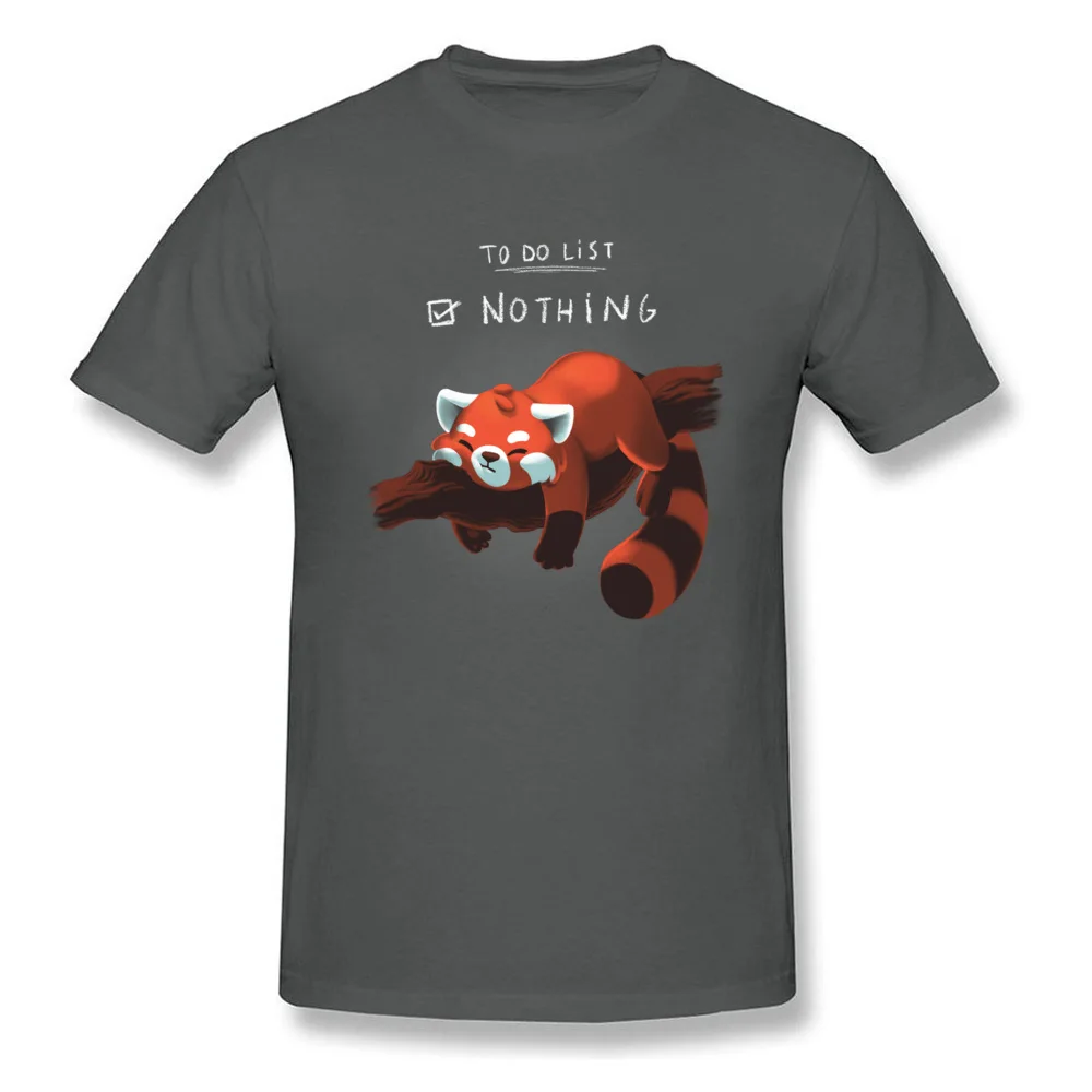 Red Panda Day T-shirt Funny Men Tshirt Nothing To Do Tops Summer Cotton Tee Black T Shirts Students Clothing Lazy Style