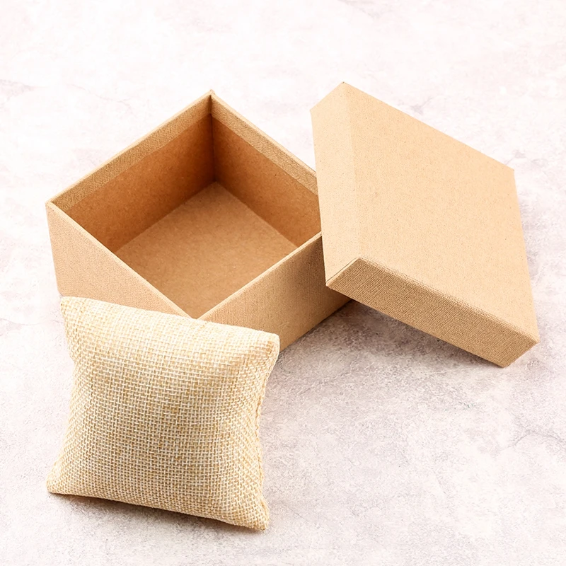 Simple Paper Watch Box for casual wristwatch natural wooden watch with Foam Pad Pillow Dropshipping