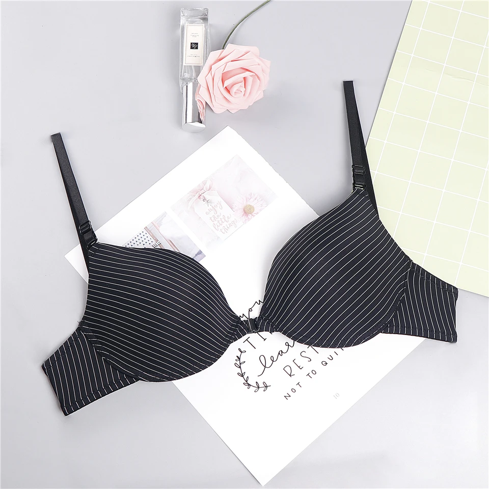 New Front Closed Push Up Brassiere Sexy Underwire Bra For Women Underwear Solid Color Female Lingerie