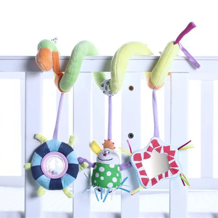 The New Baby Bed Rattles The Color Early Childhood Educational Toys Clown Plush Toys New Born Hanging Bed Bells