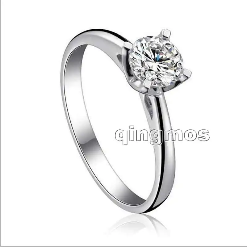 New Fashion Women Jewelry Gift 3*6mm Round With White Zircon Sterling silver 925 Ring -rin18 Wholesale/retail Free ship