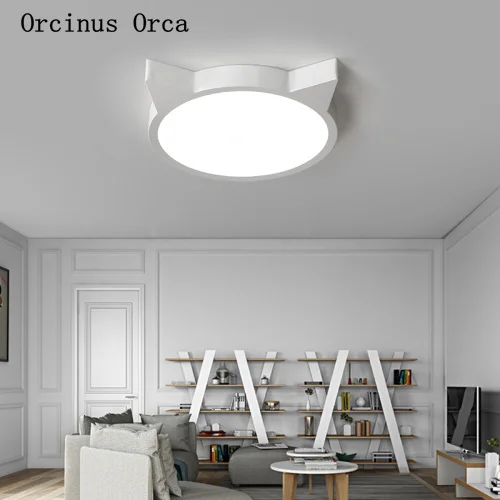 Nordic Modern Simple Cat ceiling lamp Boys  Bedrooms Children's Room lamp Creative Individuality LED Animal  ceiling lamp