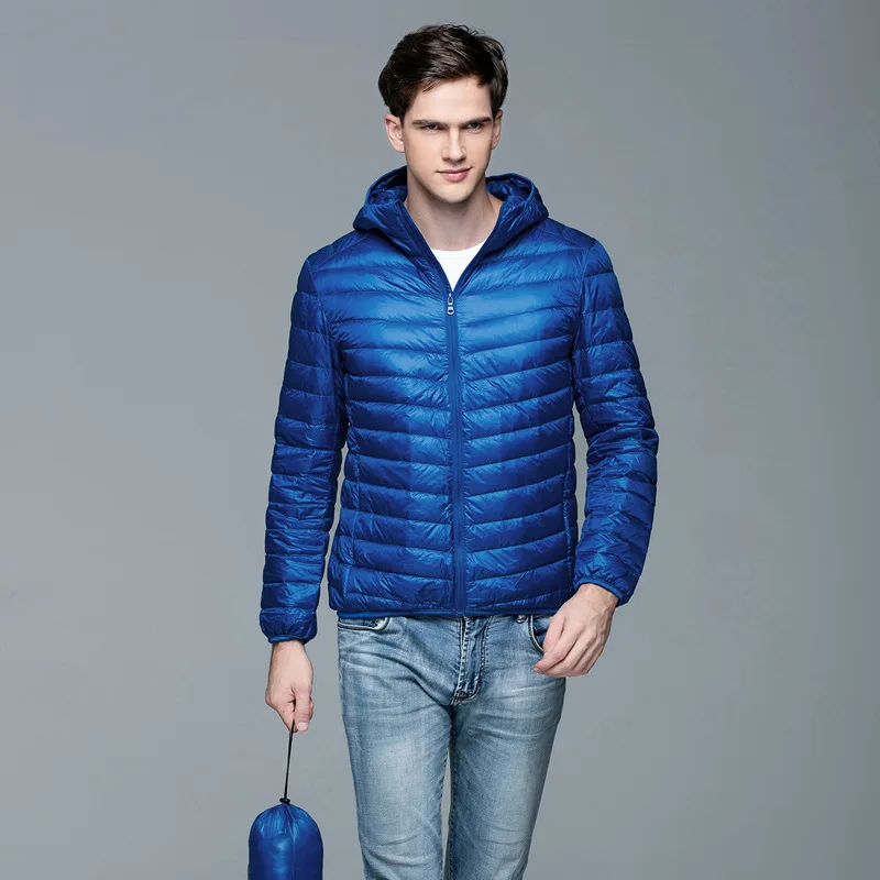 Casacos de pato para baixo dos homens canadá inverno para baixo jaqueta juventude ultra fino para baixo jaquetas masculino wear puffer casaco plus