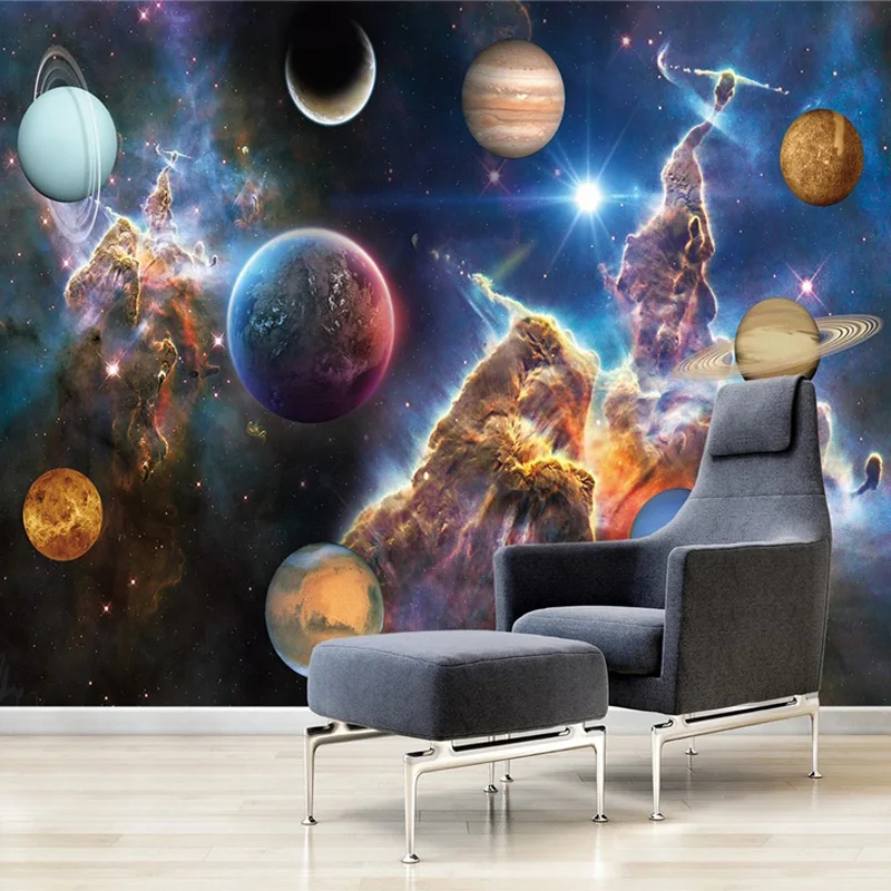 3D Wallpaper Modern Universe Galaxy Photo Wall Murals Children's Bedroom Living Room Home Decor Wallpaper For Walls 3 D Frescoes