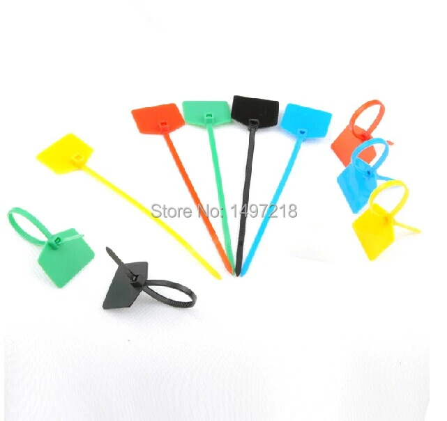 New 2014 freeshipping 500 pcs/lot 3*150mm Nylon Cable Tie with label - Plastic Zip Ties with markers Cable Tag for computer wire