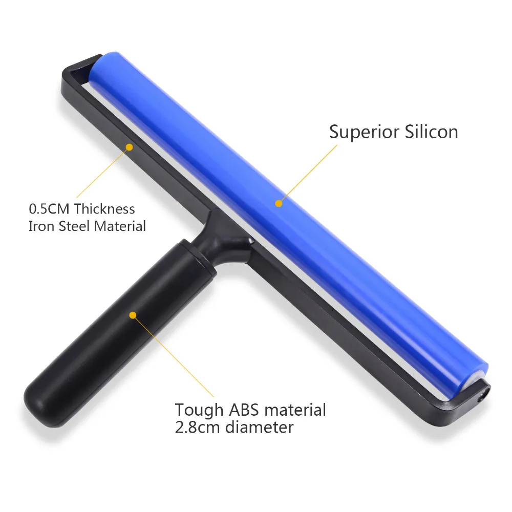 EHDIS Vinyl Car Wrap Silicone Roller Squeegee Window Film Tinting Scraper Install Tool Carbon Fiber Wrapping Clean Accessories