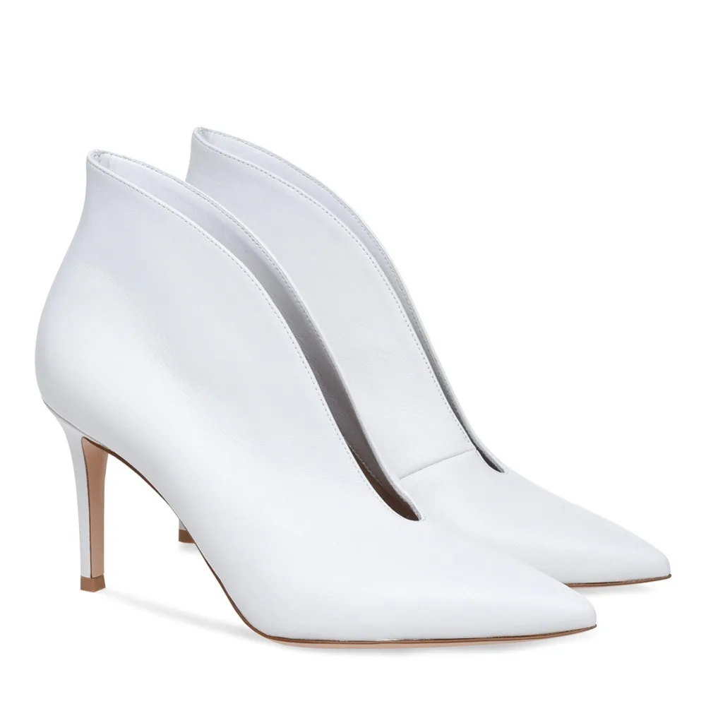 Nuovo autunno inverno scarpe a forma di V donna stivali Chelsea Sexy punta a punta 10cm tacchi alti sottili stivaletti donna 44 45 46