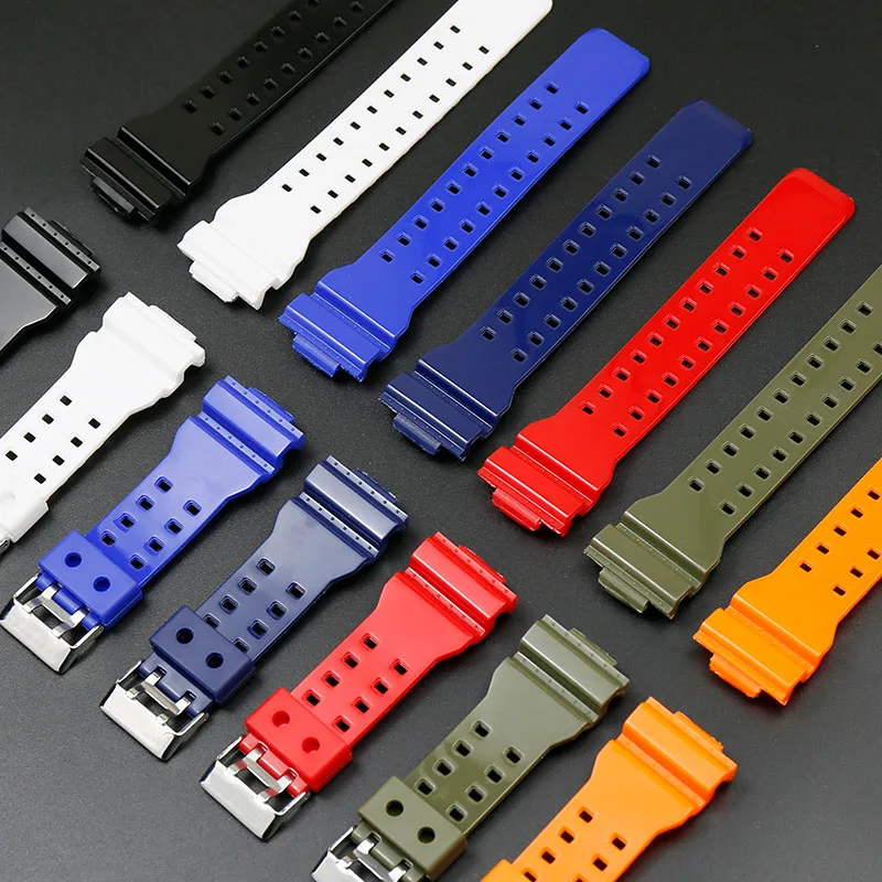 

Resin black gold strap for ga-100 ga-110ga-120 ga-200 ga-300 ga-400 gd-100 gd110 gd-120 gls-100 glossy black strap
