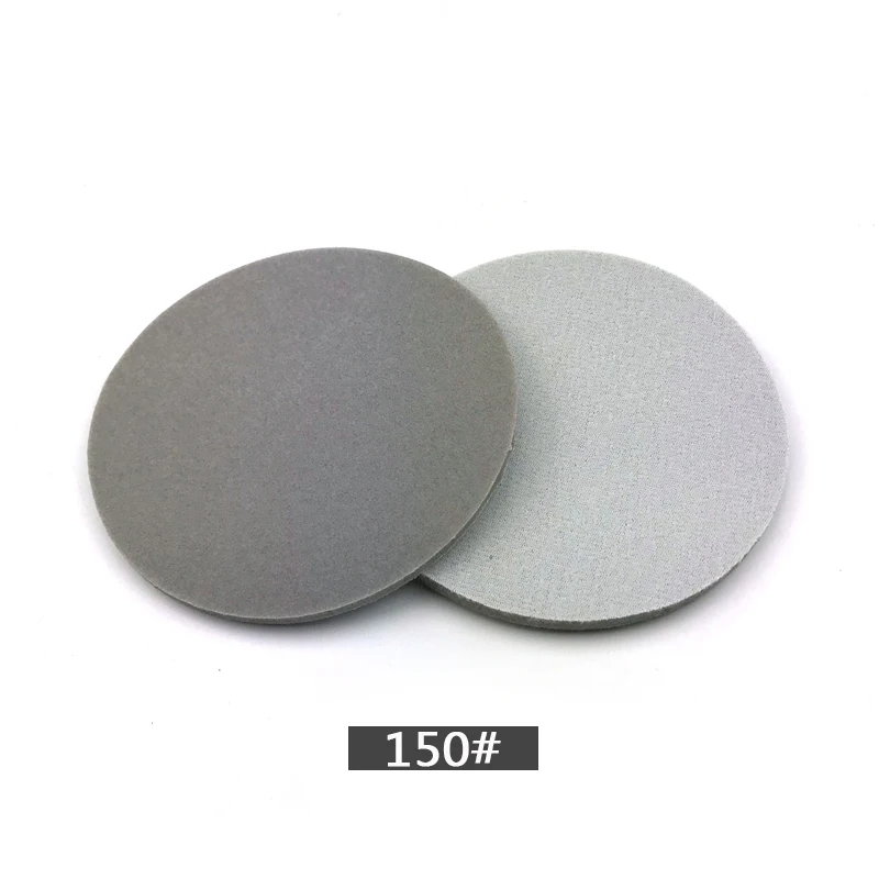 POLIWELL 2 CÁI 5 Inch 125mm Thông Tắc Đường Ống Lưng Bọt Biển Chà Nhám Đĩa Nhám 150 ~ 2000 Ẩm Ướt và Khô Giấy Nhám tự dính Dụng Cụ Mài