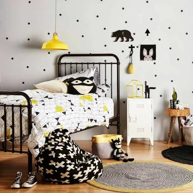 Black Dots Wall Stickers For Kids Room Baby Nursery Stickers Home Decor Kids Wall Sticker Baby Room Children Home Decoration