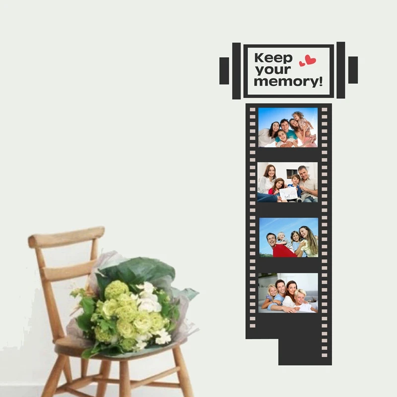 Large size Keep Your Memory Retro Creative Art Vinyl Film Photo Frame Wall Stickers image 3