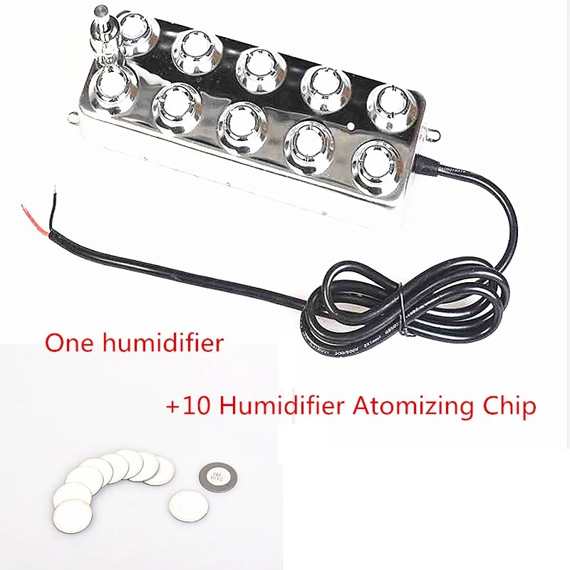 الصناعية DC48V 10 رئيس جهاز تكوين ضباب بالموجات فوق الصوتية مبيد الهواء المرطب لنافورة بركة البخاخة الدفيئة الزراعة المائية