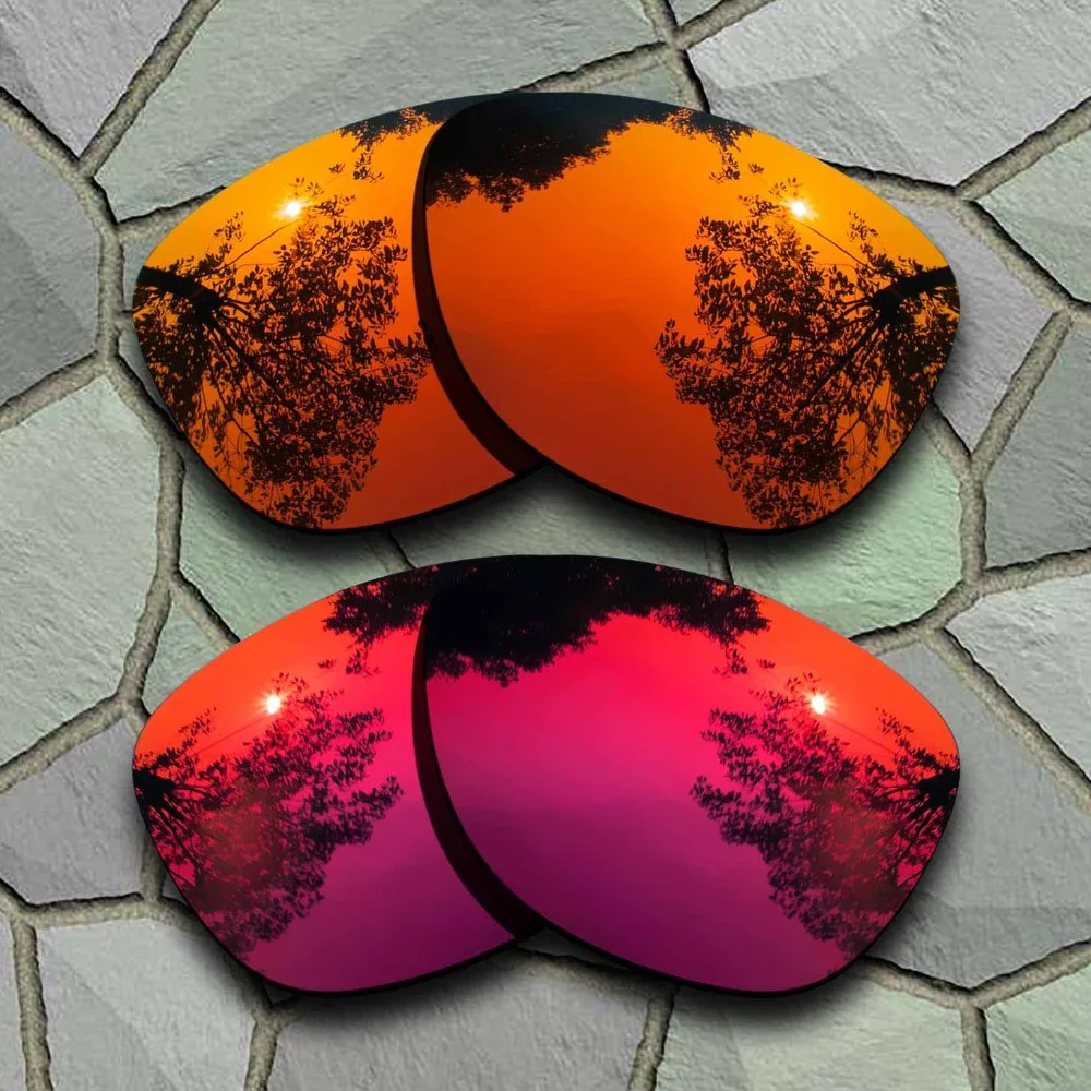 Red Orange&Violet Red Sunglasses Polarized Replacement Lenses for Oakley Frogskins