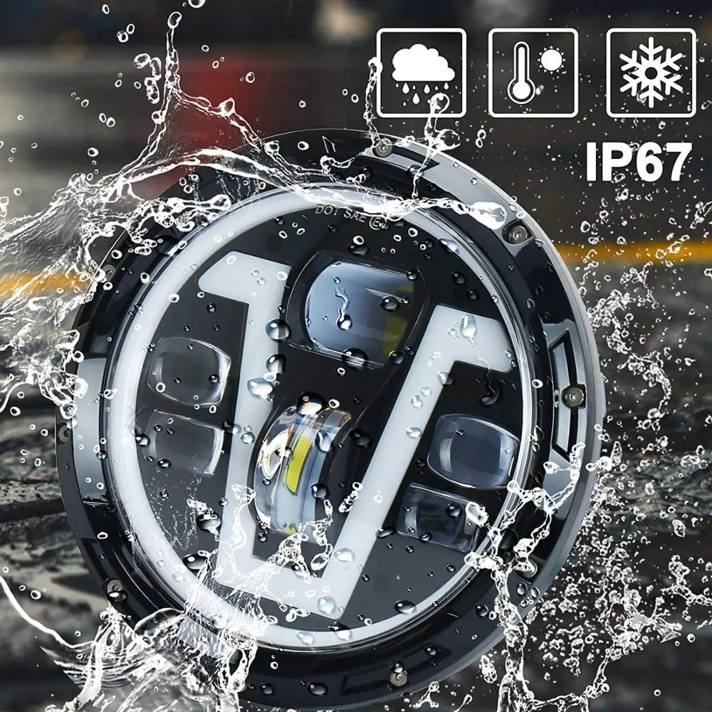 H4 Led Headlight High Low Beam White DRL For Lada niva Off Road 4x4 Motorcycle Honda-Harley
