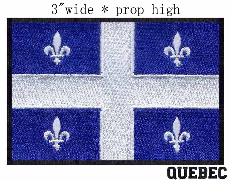 Quebec Flag embroidery patch 3