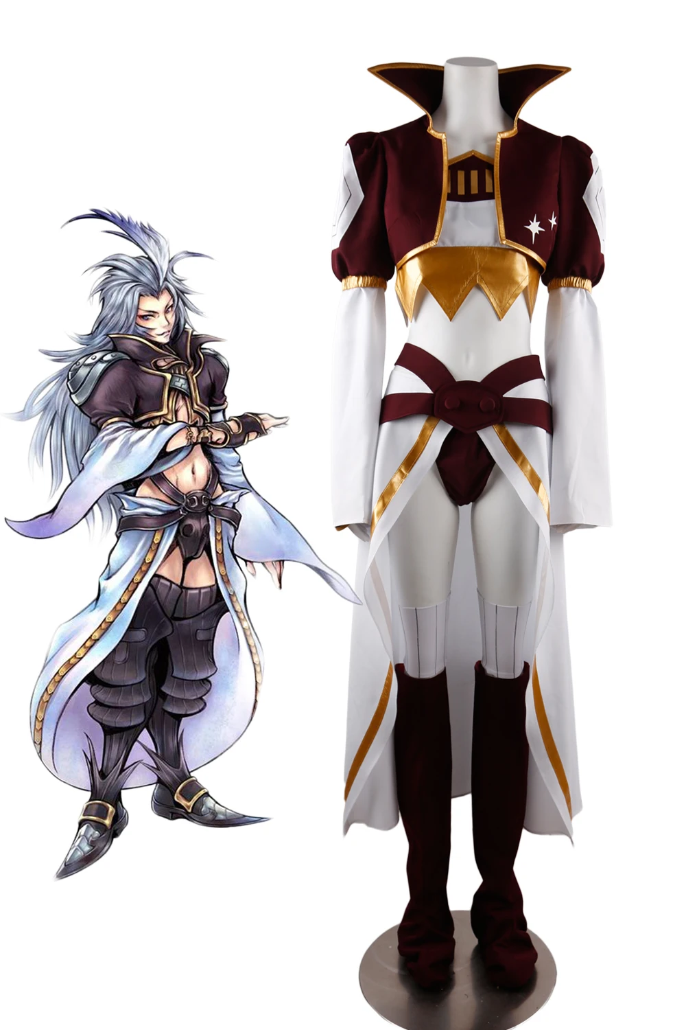 

FF9 Kuja Cosplay Final Fantasy IX Kuja Cosplay Costume Custom Made Full Set Halloween Costumes for Men and Women