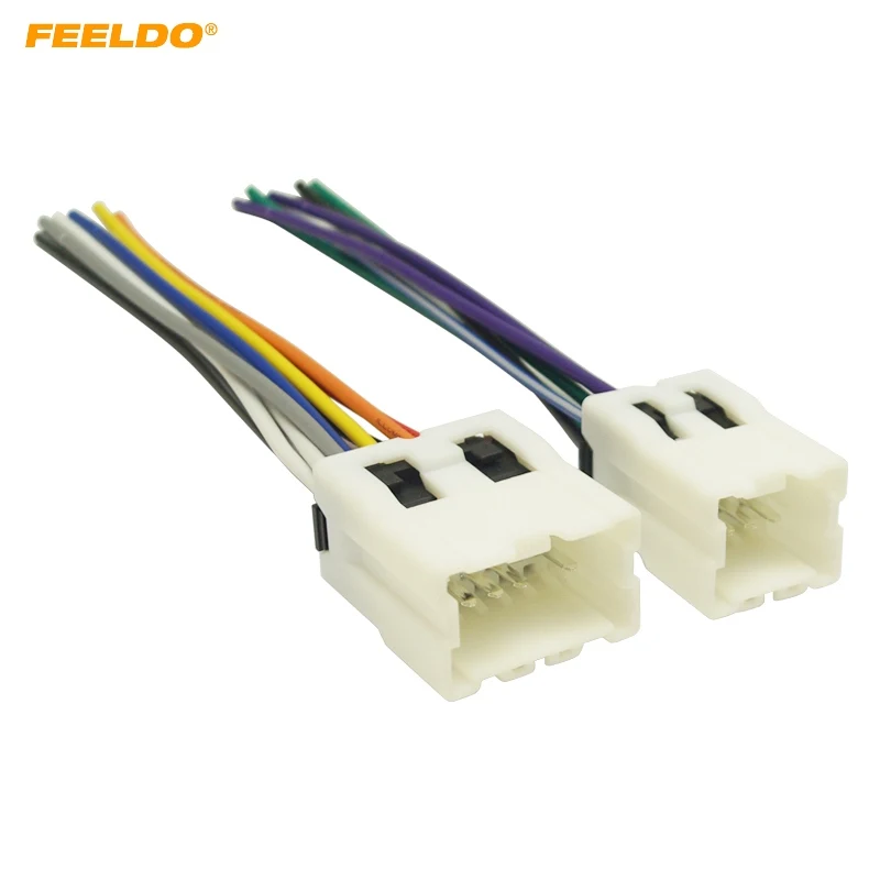 FEELDO Car Radio Audio Power Wiring Harness Adapter Plug For Old NISSAN Micra Patrol Skyline Sunny Primera #HQ2955