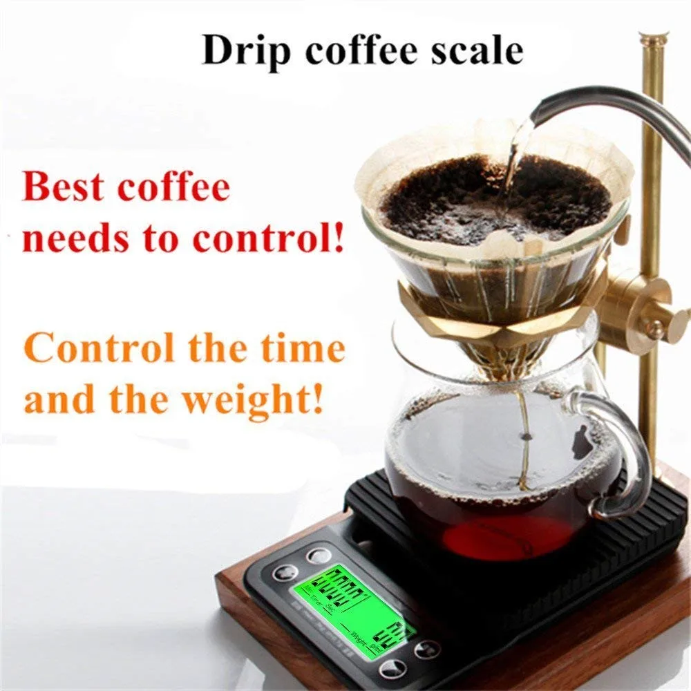 3kg 0.1g Coffee Scale Electronic Scale Kitchen Food Balance Cuisine Precision Digital Scale With  Bowl Cook Tool