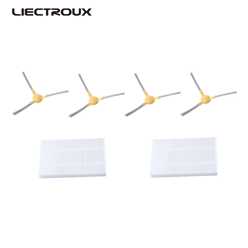 (For C30B,XR500) Liectroux Original Spare Parts Pack for Robot Vacuum Cleaner , Including Side Brush x 4pcs + HEPA Filter x 2pcs